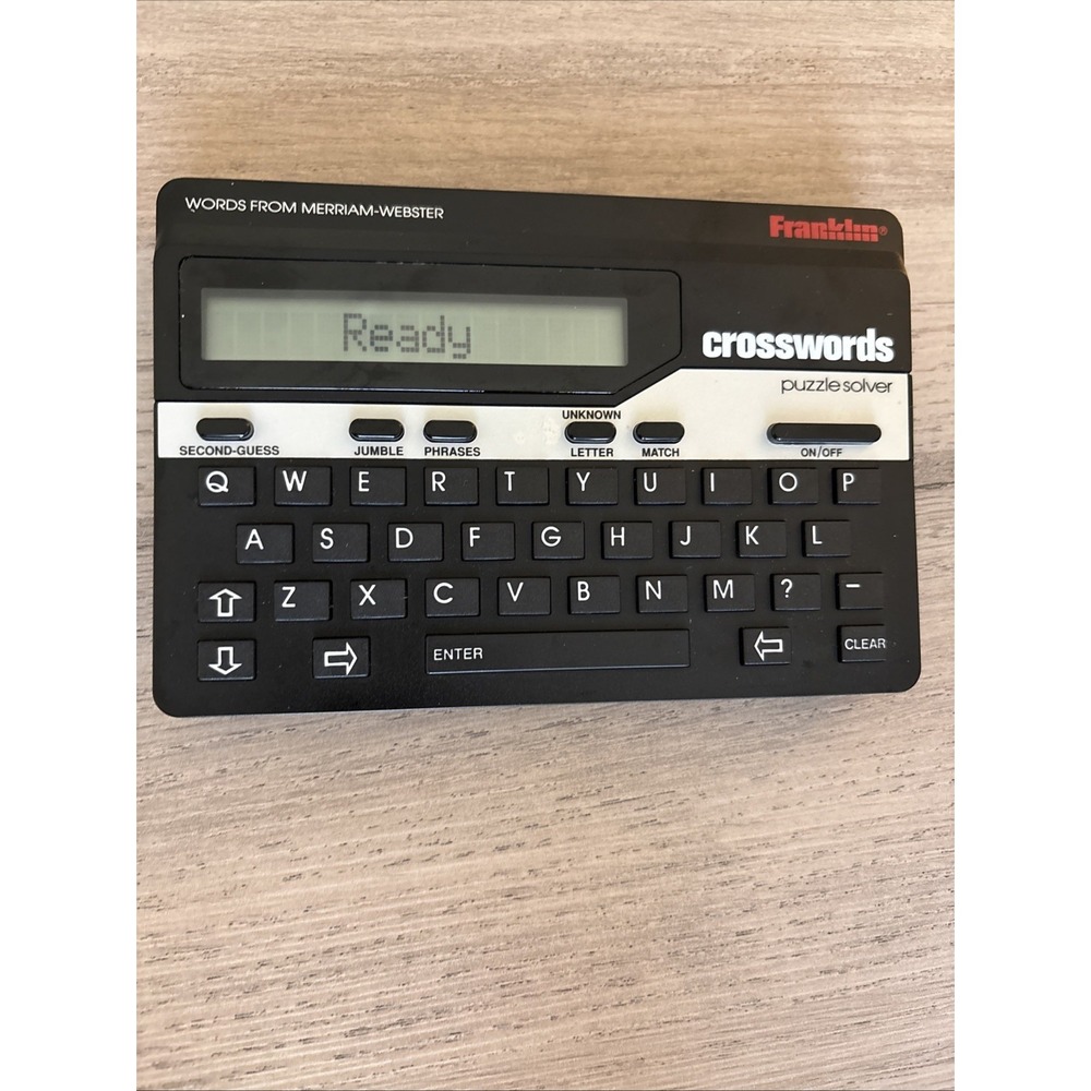 Franklin Crosswords Puzzle Solver Model CW-50 w/ Manual‎ and Case, Tested-works!